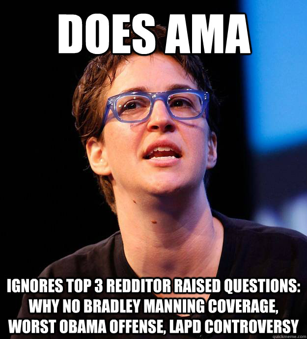 does ama ignores top 3 redditor raised questions why no bra -