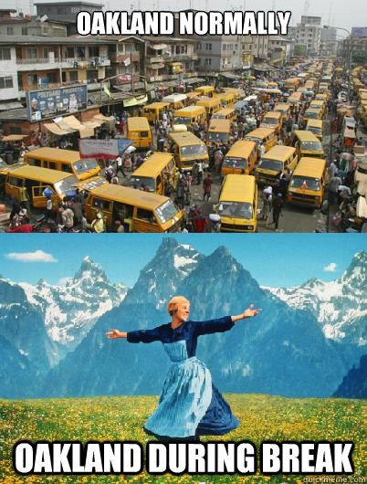 oakland normally oakland during break -
