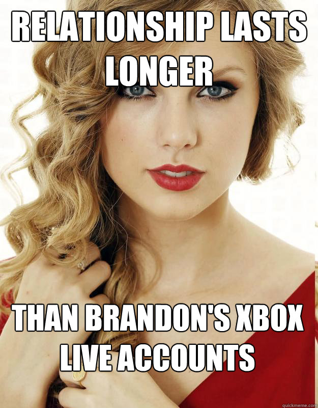 relationship lasts longer than brandons xbox live accounts  - Underly Attached Girlfriend