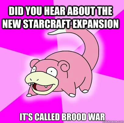 did you hear about the new starcraft expansion its called b - Slowpoke