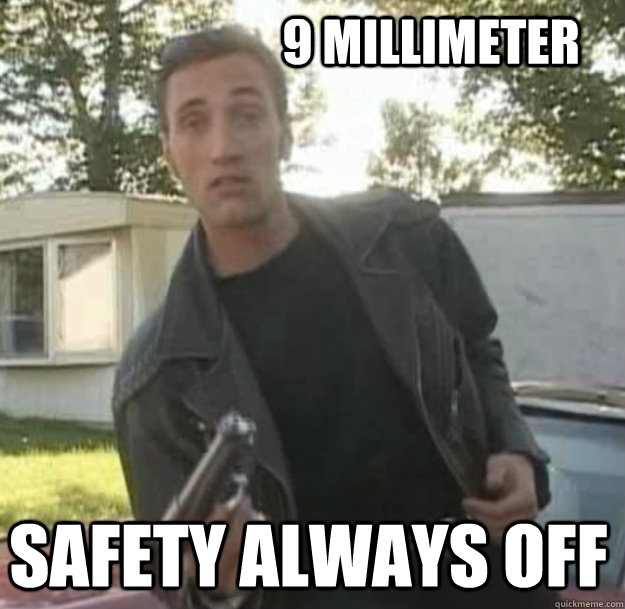 9 millimeter safety always off -