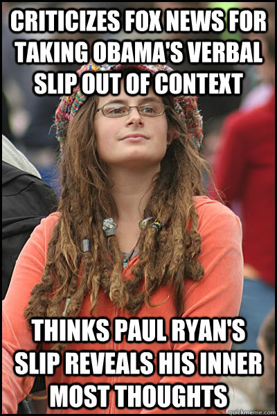 criticizes fox news for taking obamas verbal slip out of co - College Liberal