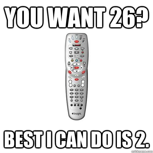 you want 26 best i can do is 2 -