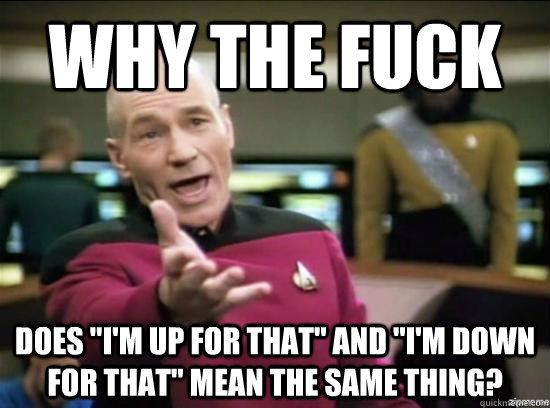 why the fuck does im up for that and im down for that - Annoyed Picard HD