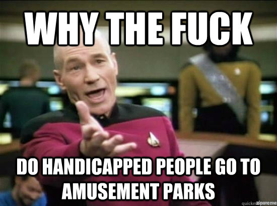 why the fuck do handicapped people go to amusement parks - Annoyed Picard HD