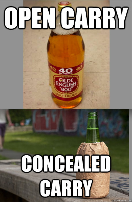 open carry concealed carry -