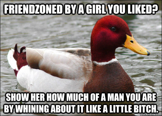 friendzoned by a girl you liked show her how much of a man - Malicious Advice Mallard