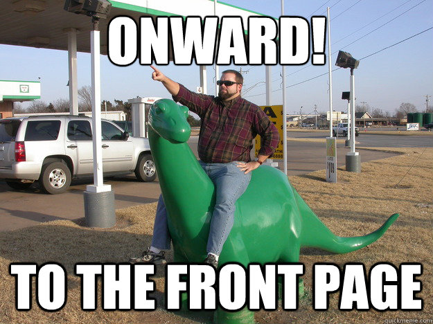 onward to the front page - Onward!