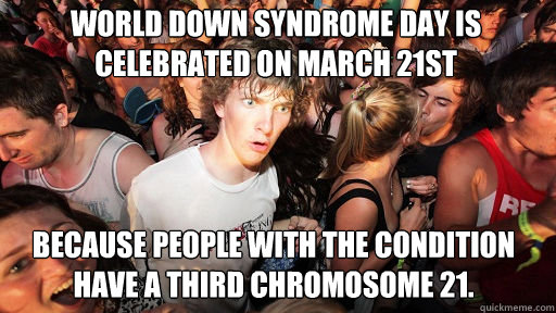 world down syndrome day is celebrated on march 21st because - Sudden Clarity Clarence