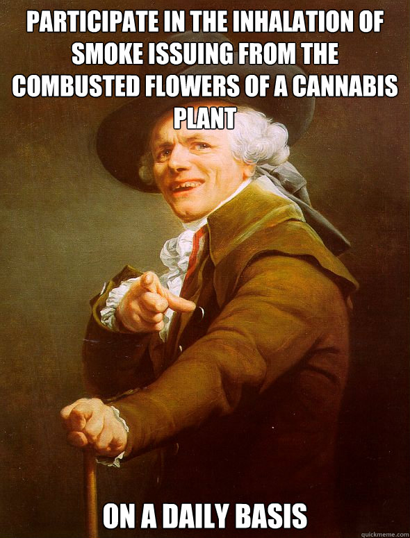 participate in the inhalation of smoke issuing from the comb - Joseph Ducreux