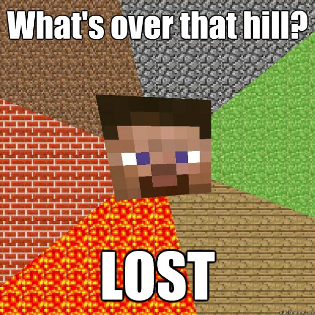 whats over that hill lost - Minecraft