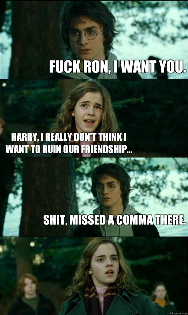 fuck ron i want you harry i really dont think i want to - Horny Harry