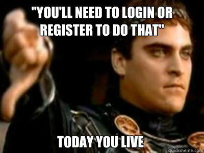 youll need to login or register to do that today you live - Downvoting Roman