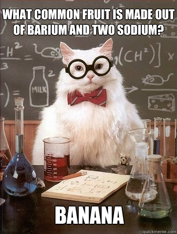 what common fruit is made out of barium and two sodium bana - Chemistry Cat