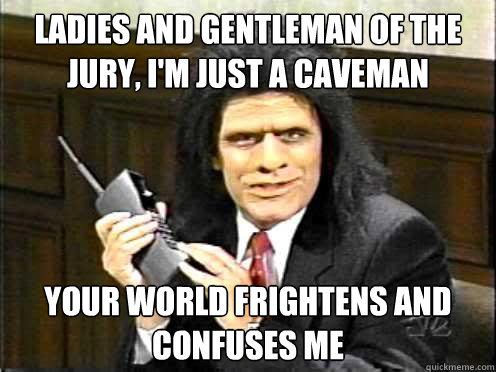 Image result for caveman lawyer