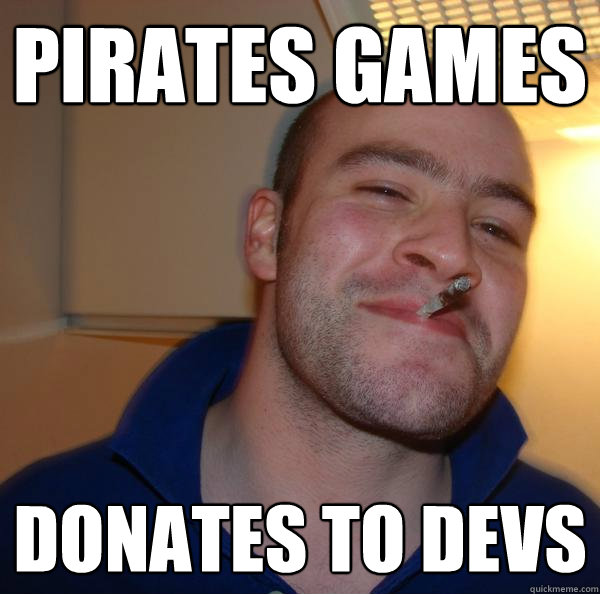 pirates games donates to devs - Good Guy Greg