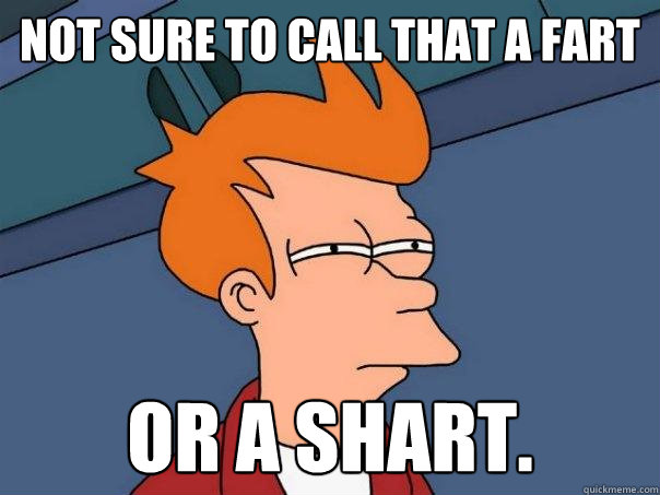 not sure to call that a fart or a shart - Futurama Fry