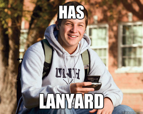 has lanyard - College Freshman