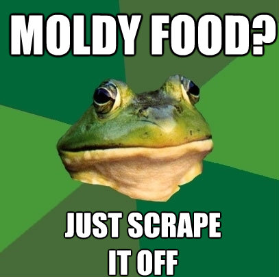 moldy food just scrape it off - Foul Bachelor Frog