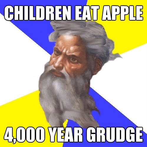 children eat apple 4000 year grudge - Advice God
