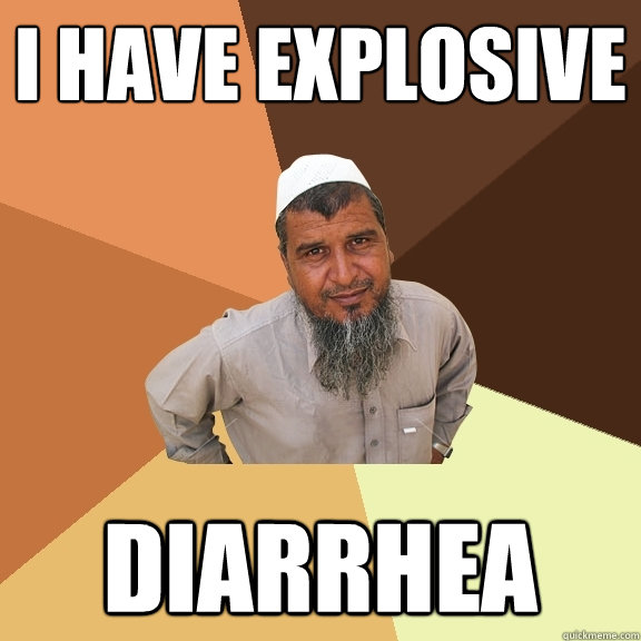 man with diarrhea
