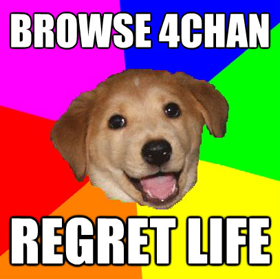 browse 4chan regret life - Advice Dog