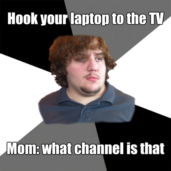 hook your laptop to the tv mom what channel is that - Family Tech Support Guy
