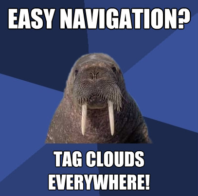 easy navigation tag clouds everywhere - Web Developer Walrus