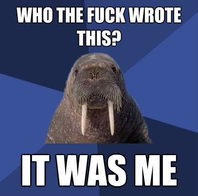 who the fuck wrote this it was me - Web Developer Walrus