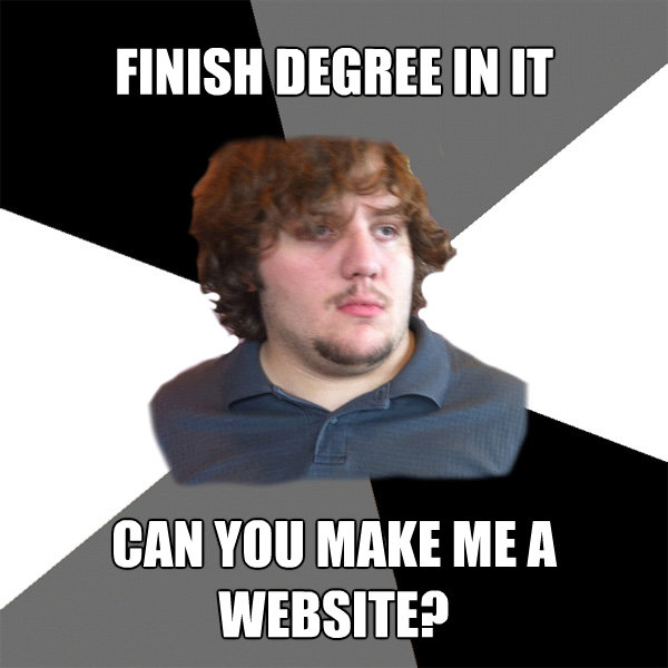 finish degree in it can you make me a website - Family Tech Support Guy