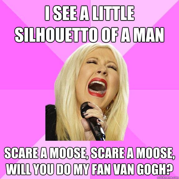 i see a little silhouetto of a man scare a moose scare a mo - Wrong Lyrics Christina
