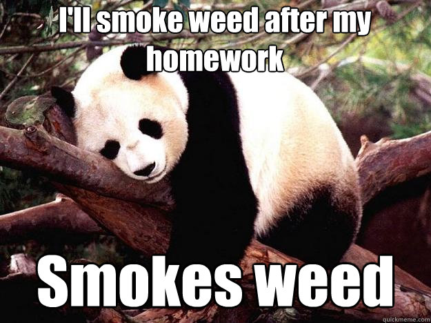 smoking weed homework