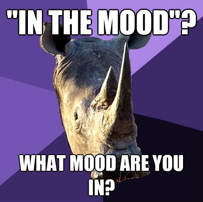 in the mood what mood are you in - Sexually Oblivious Rhino