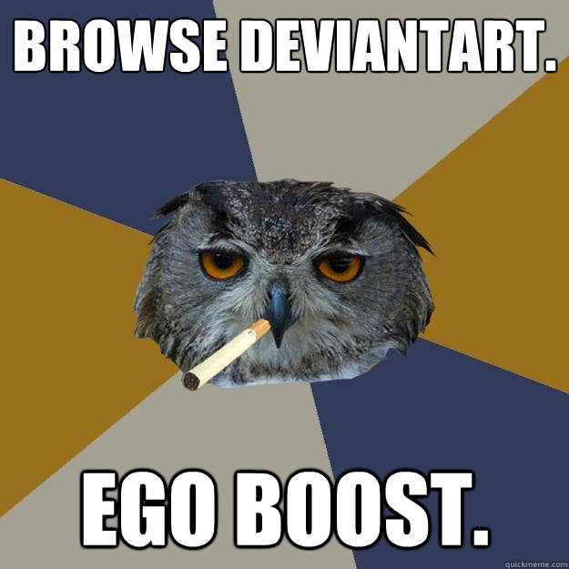 browse deviantart ego boost - Art Student Owl