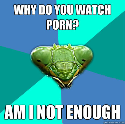 why do you watch porn am i not enough - Crazy Girlfriend Praying Mantis