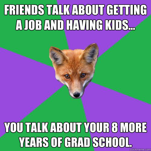 friends talk about getting a job and having kids you talk - Anthropology Major Fox