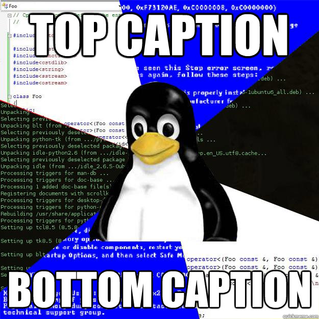 top caption bottom caption - Computer Science Penguin