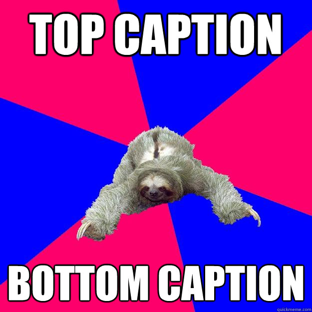 top caption bottom caption - Math Major Sloth